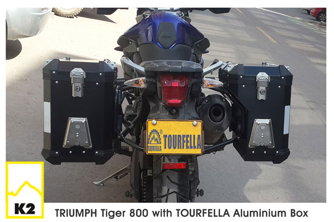 ราคาปี๊บพร้อมแร็ค Tourfella สำหรับ Tiger 800XC